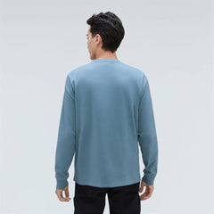 The Organic Cotton Long-Sleeve Pocket Tee | Greyish Blue