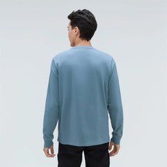 The Organic Cotton Long-Sleeve Pocket Tee | Greyish Blue