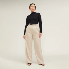 The Supima® Form Funnel Neck Tee | Black