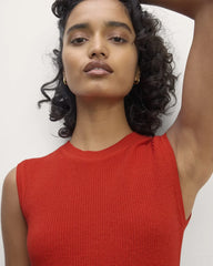 The Midi Dress in Everyday Cotton | Poppy Red