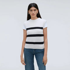 The Cotton Summer Sweater Tank | Canvas / Black
