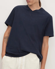 The Essential Organic V-Neck Tee | Deep Navy