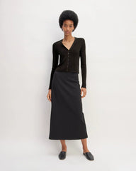 The Viscose Knit Cardigan | Black