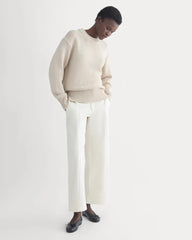 Oversized Cocoon Crew in Elevated Cotton | Peyote