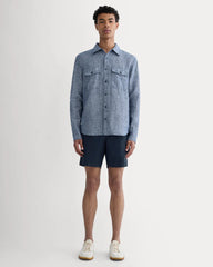 The 7" Linen Trouser Short | Navy