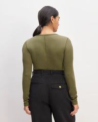 The Luxe Rib Long-Sleeve Crew | Kalamata