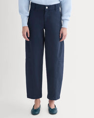 Twisted Seam Barrel Pant | Navy