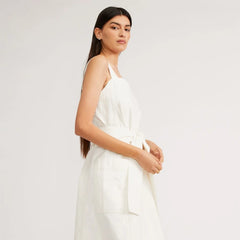 The Organic Cotton Herringbone Dress | Bone