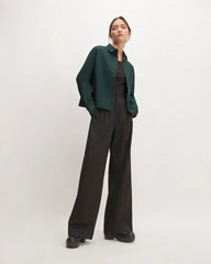 The Structured Cotton Cropped Shirt | Scarab