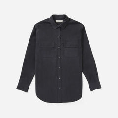 The Washable Silk Relaxed Shirt | Washed Black