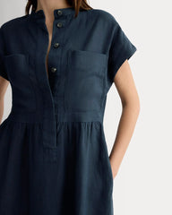 The Craft Dress in Linen | Navy