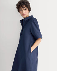 Popover Mini Shirtrdress in Ultrasoft Cotton | Navy