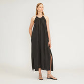 The Tie-Back Halter Dress | Black