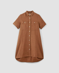 The Daytripper Dress in Linen | Carob Brown