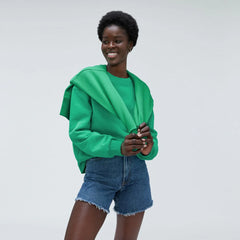 The Track Oversized Crew | Bright Jade