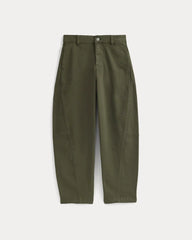 Twisted Seam Barrel Pant | Olive Night