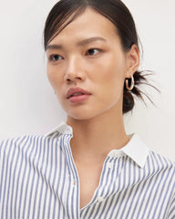 The Must-Have Shirt in Silky Cotton | Mariner Blue / White Stripe