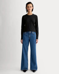 The Slim Long-Sleeve Crew in Essential Cotton | Black