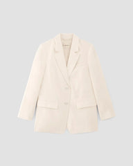 The Oversized Blazer in Linen | Bone