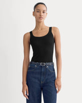 The Light Ribbed Cami in Ultrasoft Merino | Black
