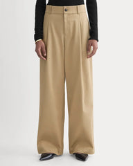 Wide-Leg Trouser in Buttersmooth | Ash Brown | 30" Inseam