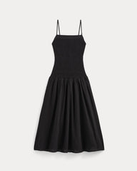 The Gauze Open-Back Dress | Black