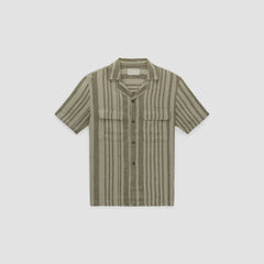 The Resort Shirt in Linen | Seagrass / Kalamata