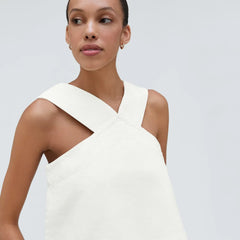 The Cross-Front Apron Top | Canvas