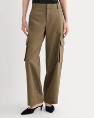 Wide-Leg Cargo Trouser in Buttersmooth | Deep Taupe