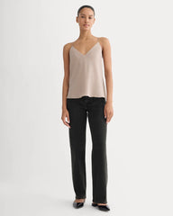 The Tie Back Cami in Washable Silk | Burnt Sugar