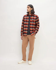The Heavyweight Overshirt | Uniform | True Navy / Haute Red / Honey