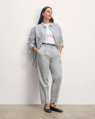 The Draper Tapered Pant in Buttersmooth | Heather Steel