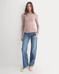 Tissue Boatneck Top | Dusty Rose