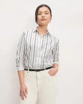 The Must-Have Shirt in Silky Cotton | Bone / Black