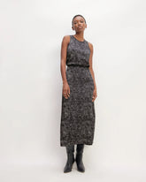 The Hammered Satin Slip Skirt | Black Moonsplatter