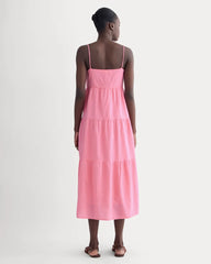 The Gauze Tiered Dress | Deep Pink