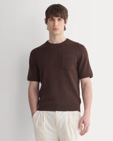 Textured Knit Tee | Coffee Bean