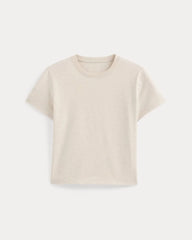 The Box-Cut Tee in Essential Cotton | Heathered Oats | No Pocket
