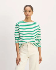 The Mariner Tee | Bone / Grass Green