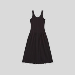 The Rib Soft Knit Scoop-Neck Dress | Black