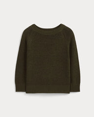 Wide-Neck Crew Sweater in Tape Yarn | Beech