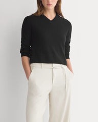Wide-Leg Belted Pant in Stretch Linen | Birch | Regular