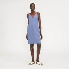 The Poplin Slip Dress | Cornflower Blue