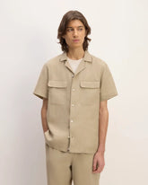 The Resort Shirt in Linen | Trench Coat Khaki
