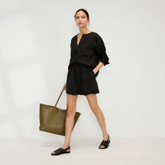 The Linen Boxer Short | Black