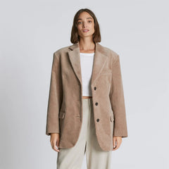 The Corduroy ’80s Blazer | Taupe Grey