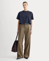 Wide-Leg Trouser in Buttersmooth | Deep Taupe | 32" Inseam