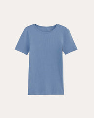 The Luxe Rib Crew | Bluebell