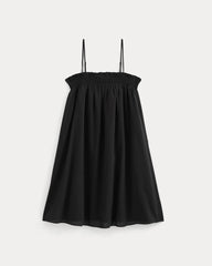 Gauze Smocked Dress | Black