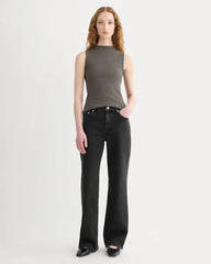 The Luxe Rib Funnel-Neck Tank | Heathered Fatigue